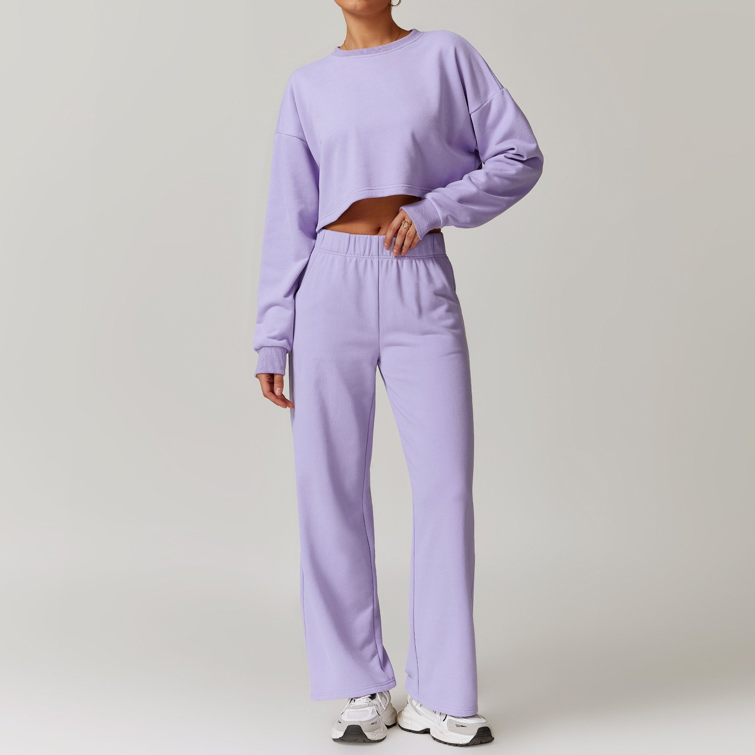 Women's new yoga sports set flare pants gym top long sleeve gym set hoodie set yoga bra suit High waist leggings Bell bottoms