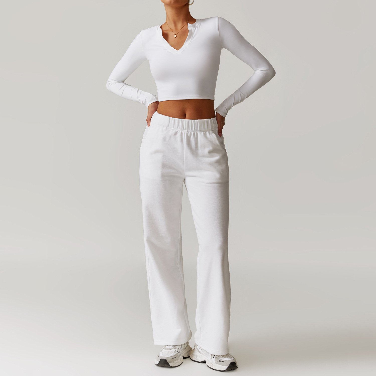 Women's new yoga sports set flare pants gym top long sleeve gym set hoodie set yoga bra suit High waist leggings Bell bottoms