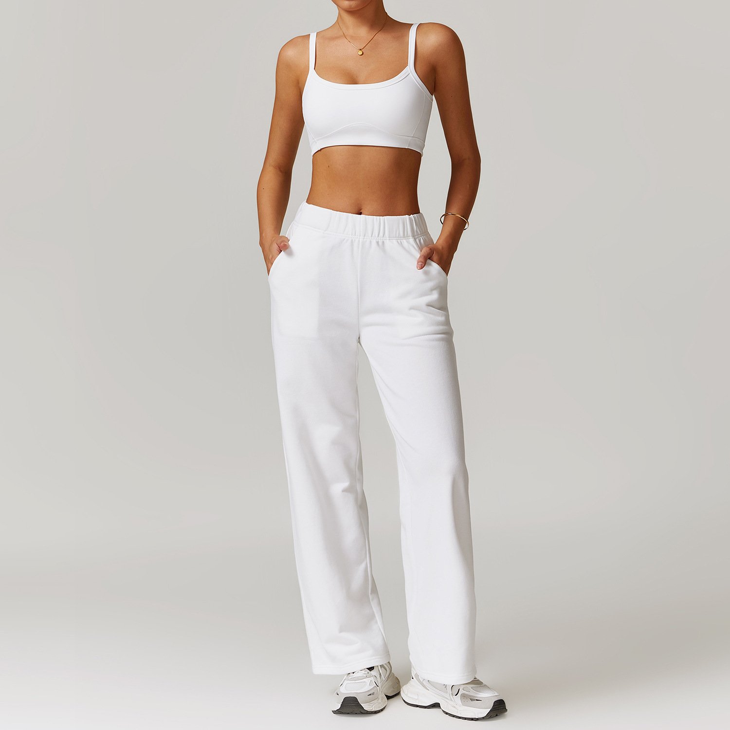 Women's new yoga sports set flare pants gym top long sleeve gym set hoodie set yoga bra suit High waist leggings Bell bottoms