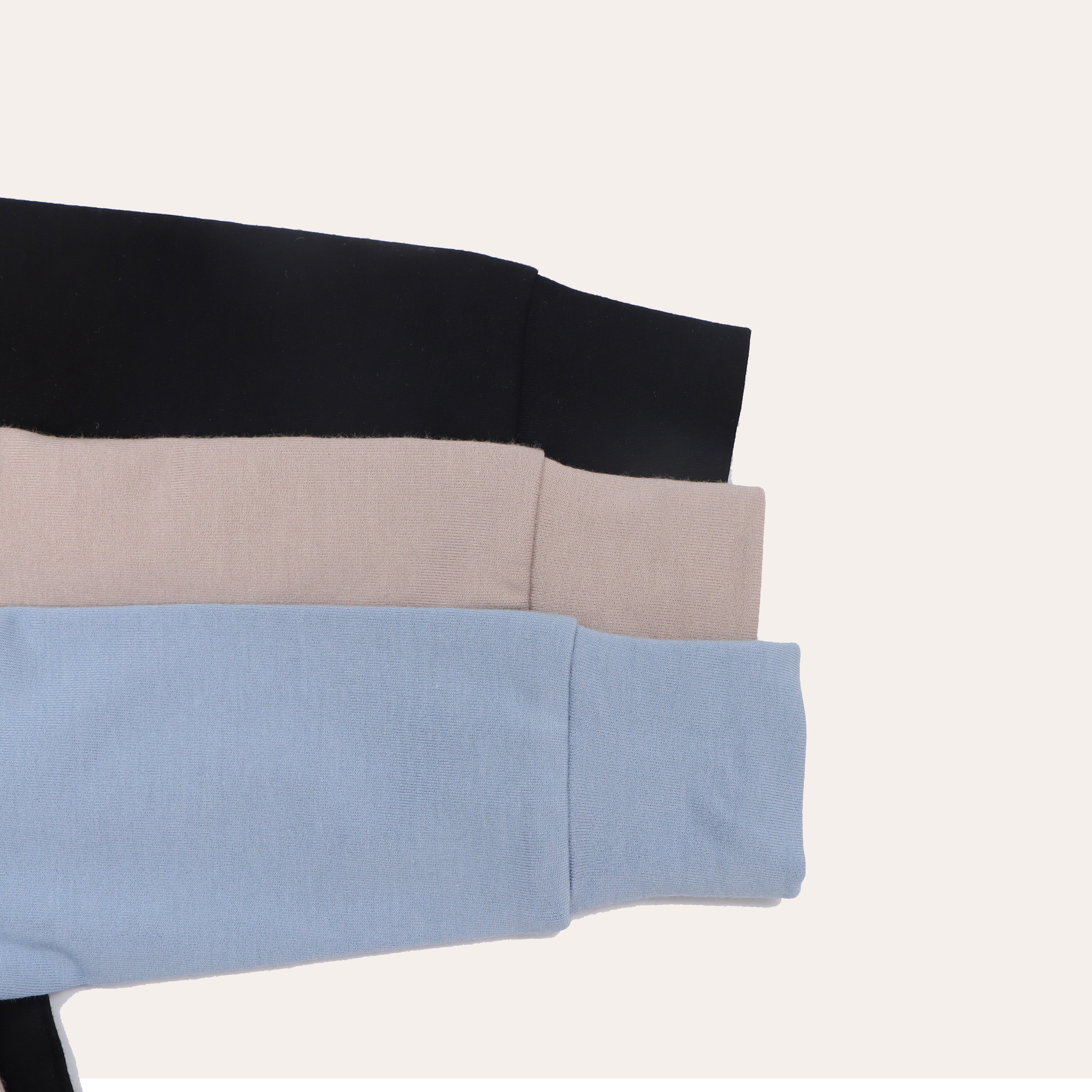 Bamboo fiber organic cotton baby long sleeved set kangaroo pocket top round neck baby clothing set bamboo clothing