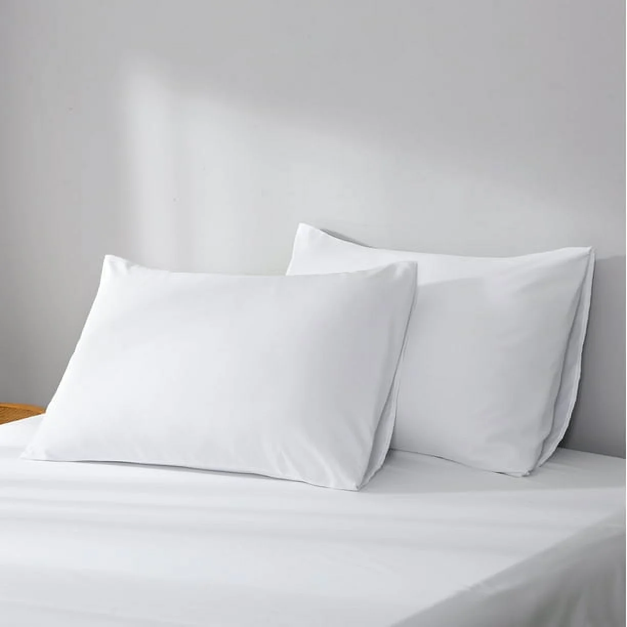Deeda 100% Cotton Satin Fabric Bedding Set 300TC Queen Size 4-Piece Hotel Linen Woven Satin Bed Sheets for Home Hospital Use