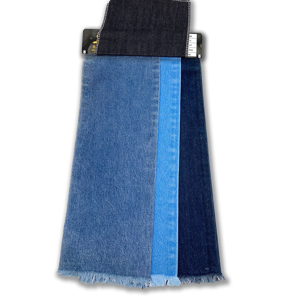 11oz bamboo cotton non-stretch new design good quality denim fabric China factory wholesale jeans clothing fabric