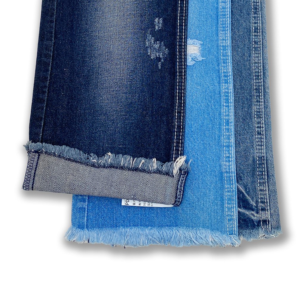 11oz bamboo cotton non-stretch new design good quality denim fabric China factory wholesale jeans clothing fabric
