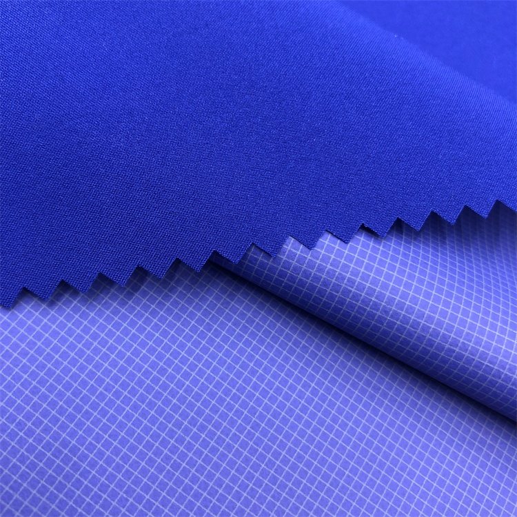 High Elastic 100% Polyester Plain Pongee Fabric 2Layer Fabric Pongee Laminated Coated TPU Fabric for Windbreaker Jacket