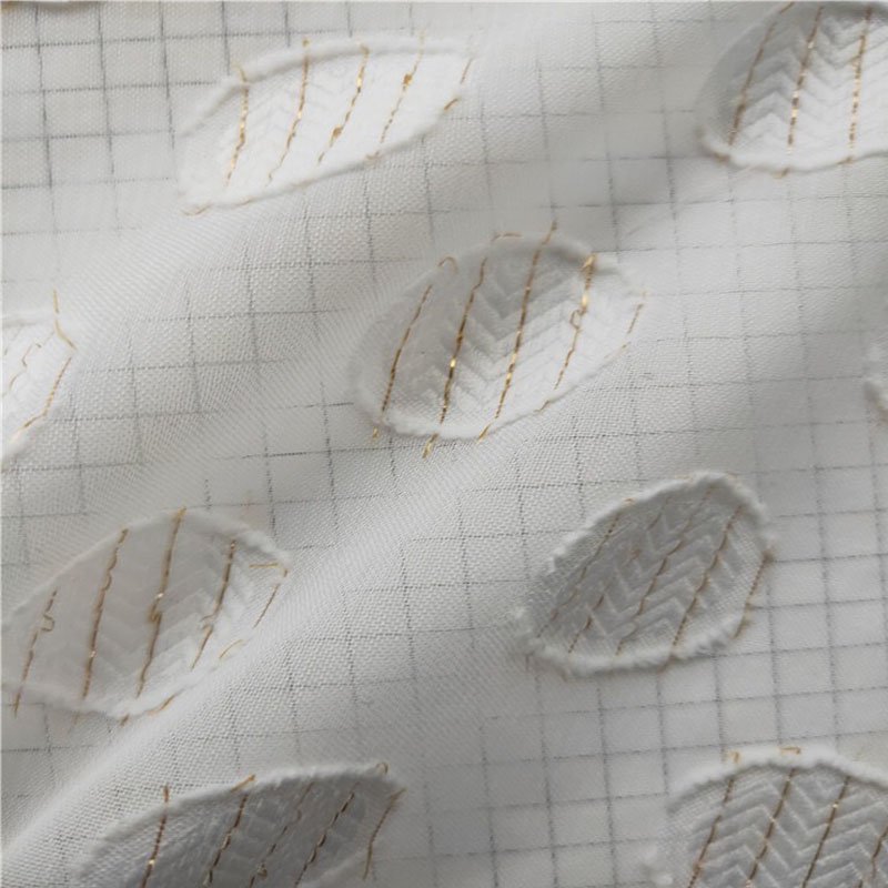 Silk Dress Cut Jacquard Polka Dot Chiffon for Children with Gold 100% Polyester Fabric Woven Lightweight Breathable Suit Fabrics
