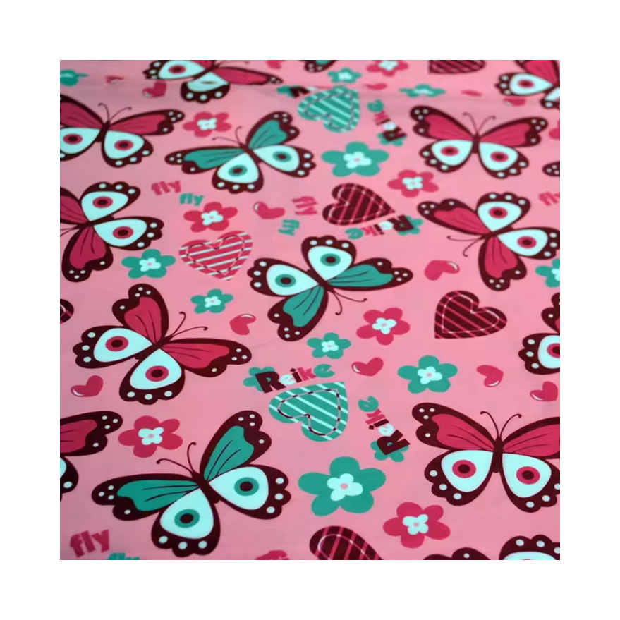 Lovely digital printing pattens breathable waterproof PU coated microfiber cloth fabric for sale