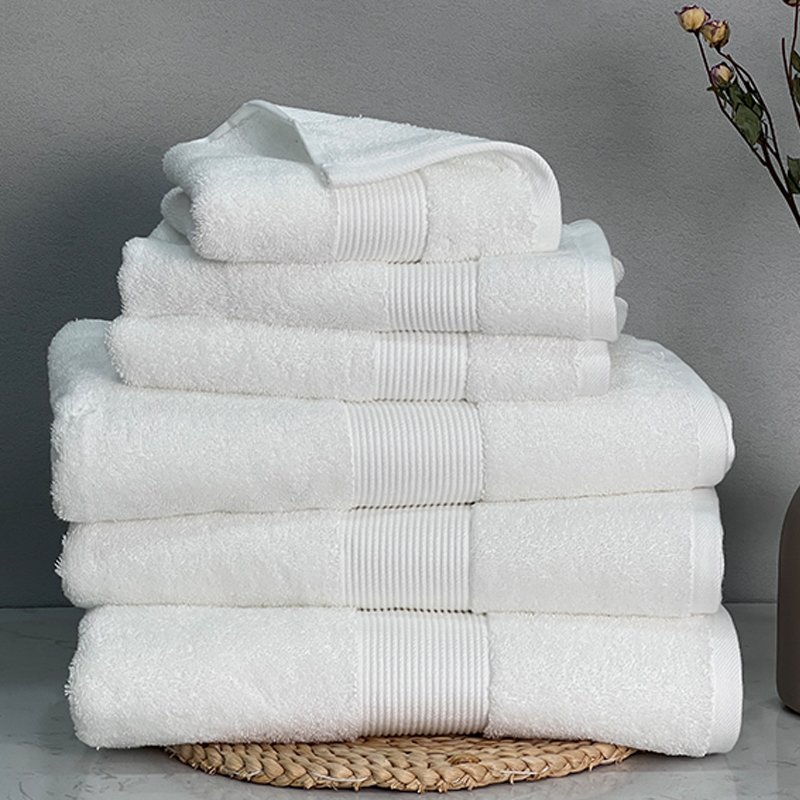 High quality white 100% cotton hotel bath towel set custom logo jacquard spa face towel hand towel