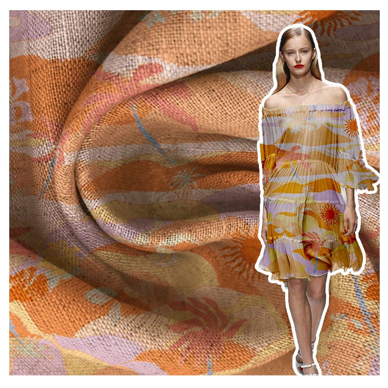 Printing organic wholesale textile french shirting 100 linen fabric