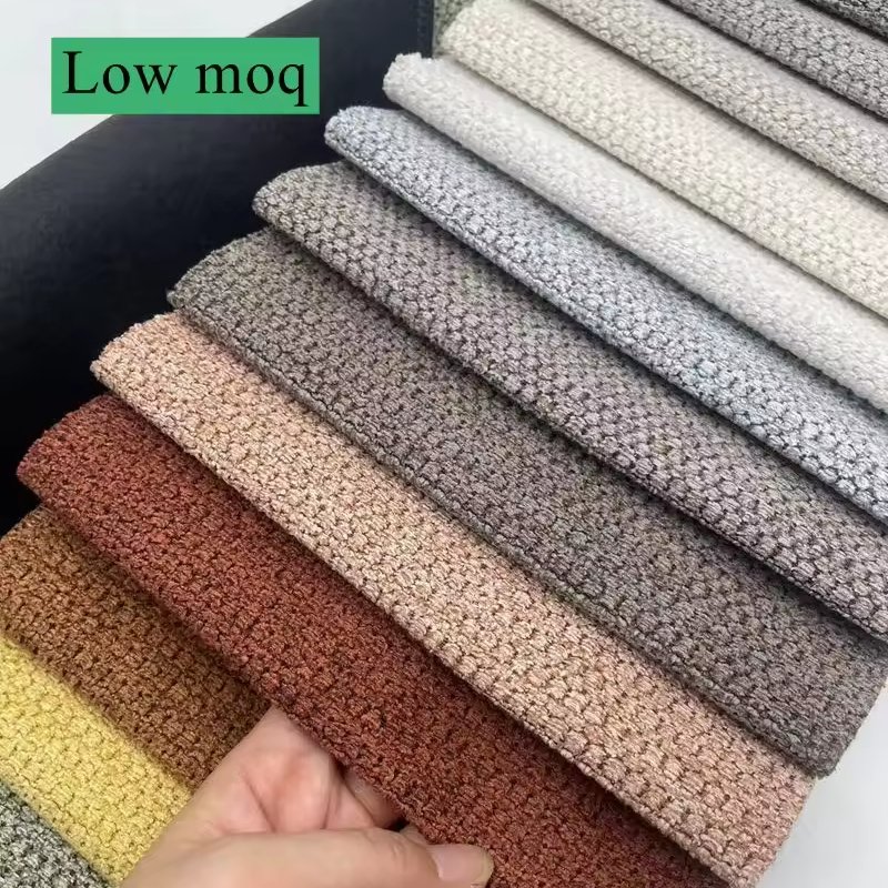 low moq Professional excellent new t Low moq yarn dyed coated linen cotton sofa fabric