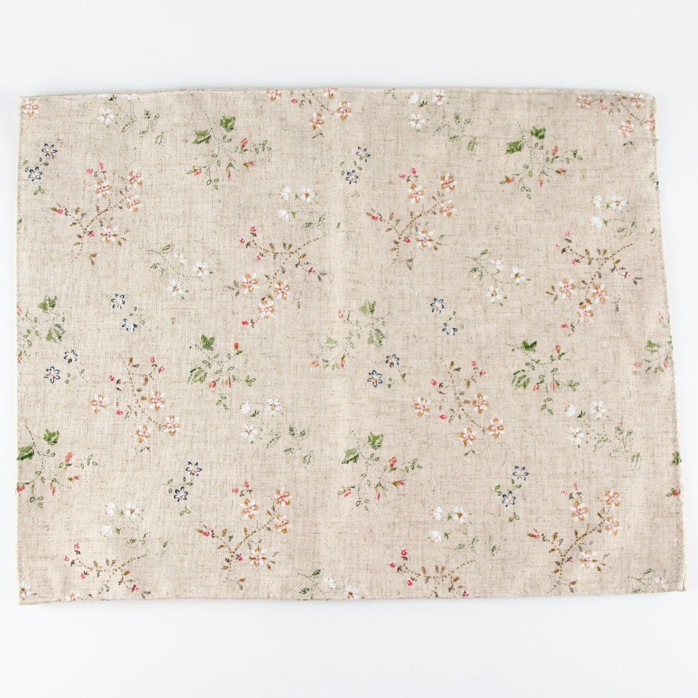 30x40cm heat insulation dining table mat wedding home party use napkin flower print placemat linen fabric