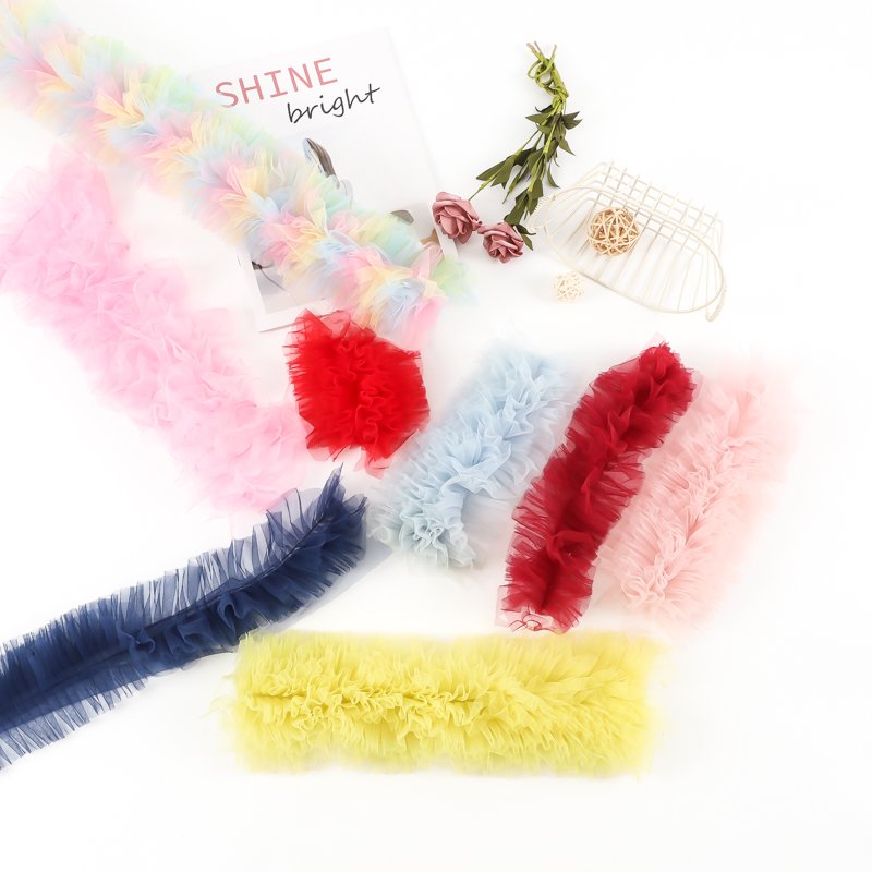 Hot Selling Customizable Color 100 Polyester Tuan Tuan Caterpillar Lace Fabric Lightweight Breathable Fabric