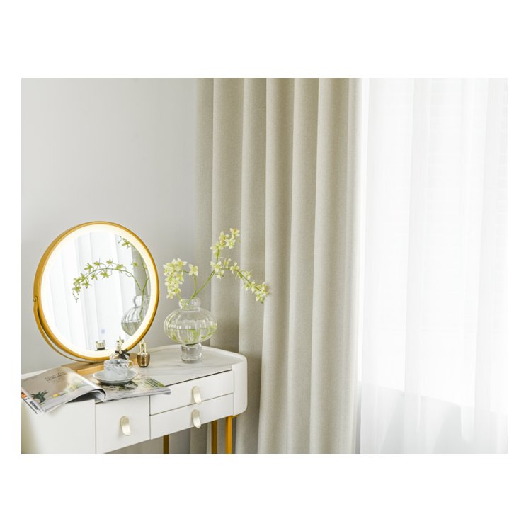 Excellent Quality The new Fall Collection Debuts 100% Blackout Curtains In The Bed Room With Cotton Linen Fabric Curtains