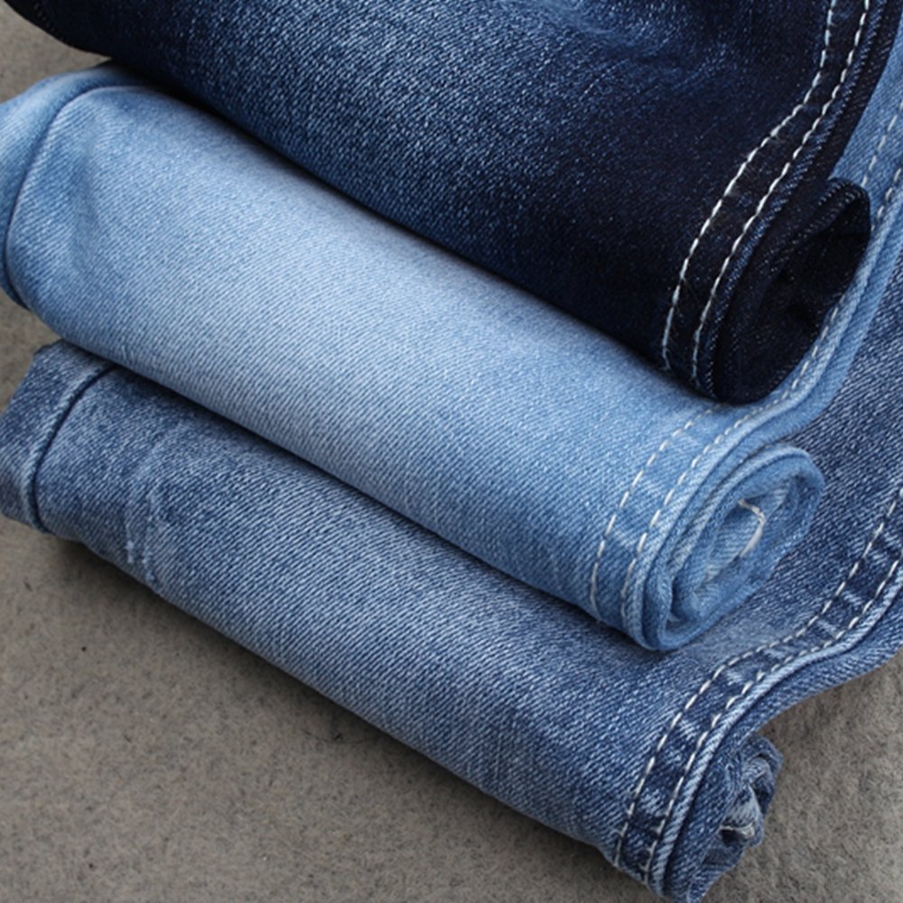 10oz jeans denim fabric 71%cotton 27% polyester 2% spandex power stretch cheap price