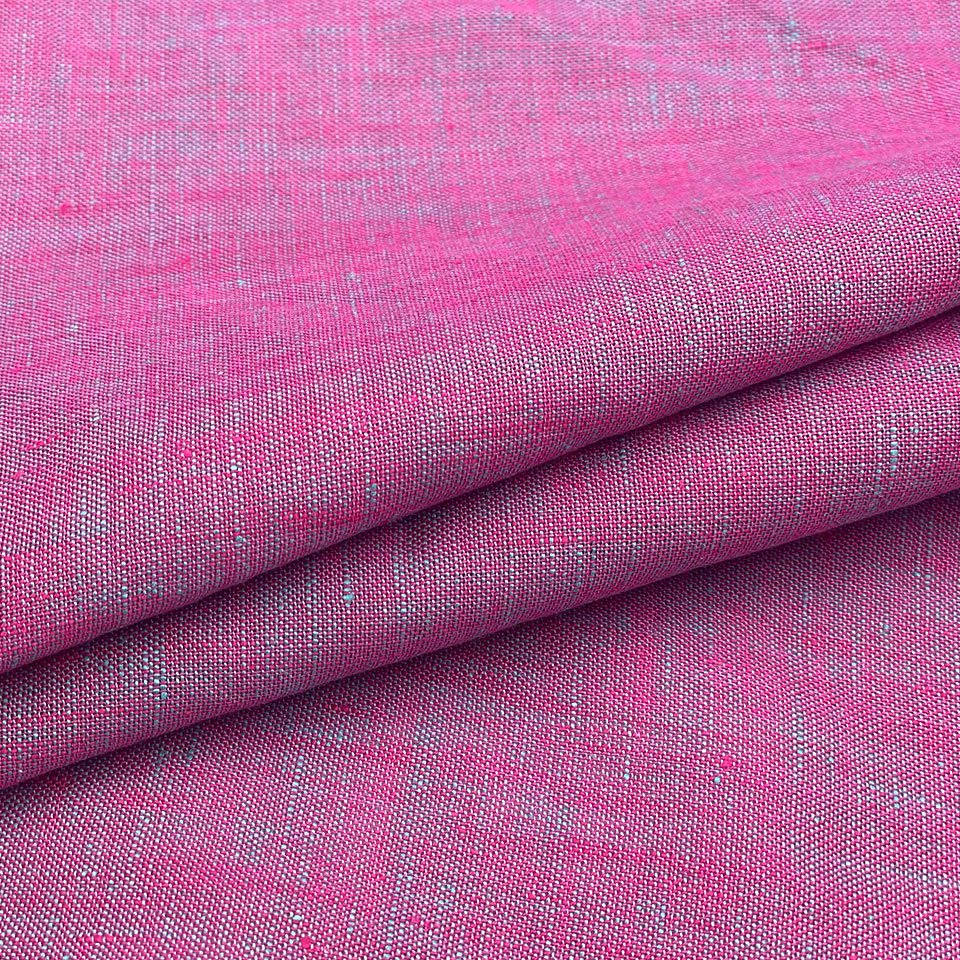Price per meter european 21s two tone yarn plain dyed fine textured oxford 100% linen fabric for shirting