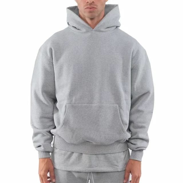Men's Luxury Quality 100% Cotton Hoodies Custom Puff Printing Oversized Streetwear Pullover for Winter