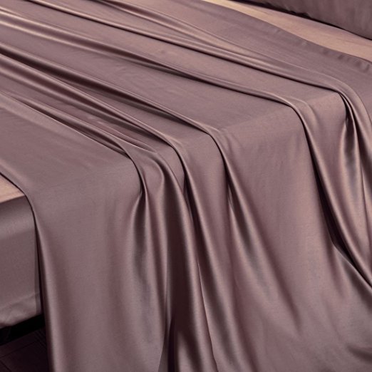 250TC Hypoallergenic 100% natural woven bamboo silk Fabric for bed sheet set 40S twill bedding fabric