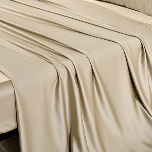 250TC Hypoallergenic 100% natural woven bamboo silk Fabric for bed sheet set 40S twill bedding fabric