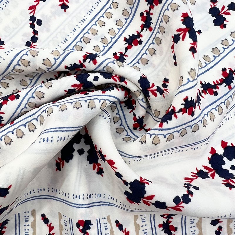 High quality 100% polyester breathable floral print soft fashion chiffon ladies dress chiffon fabric