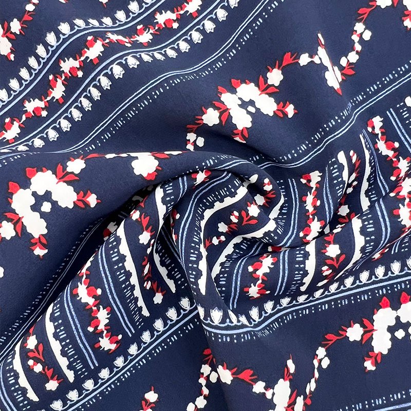 High quality 100% polyester breathable floral print soft fashion chiffon ladies dress chiffon fabric