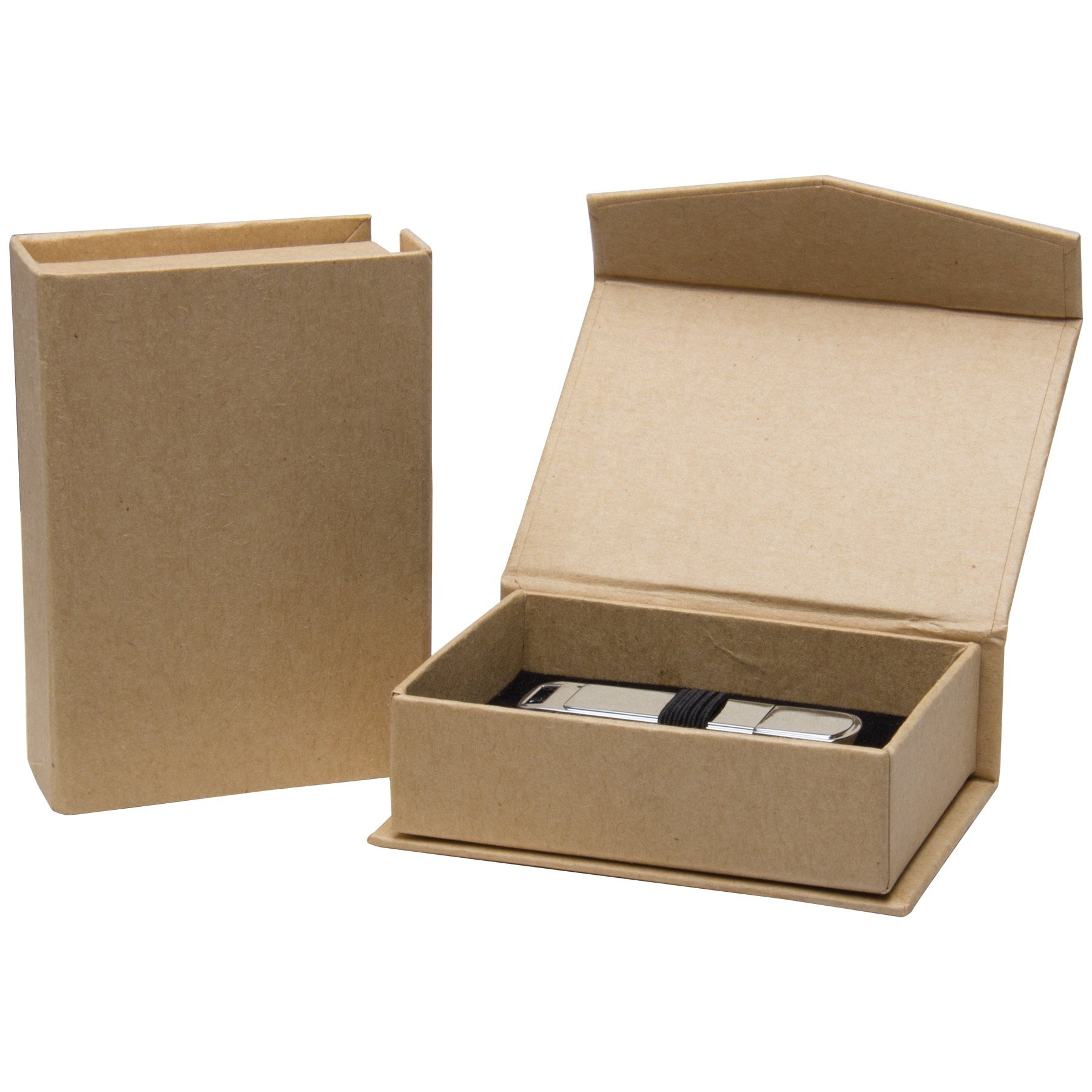 Handmade Linen Photo Craft Jewelry Storage Box with USB Slot Wedding Bridal Party Gift Box Holds 100 Prints Up to 4"X6"