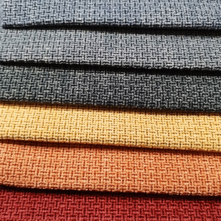 Cheap Polyester Fabric Linen Like Sofa Fabric Upholstery