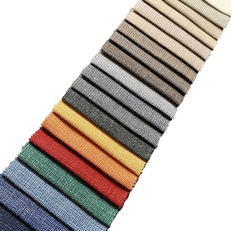 Cheap Polyester Fabric Linen Like Sofa Fabric Upholstery