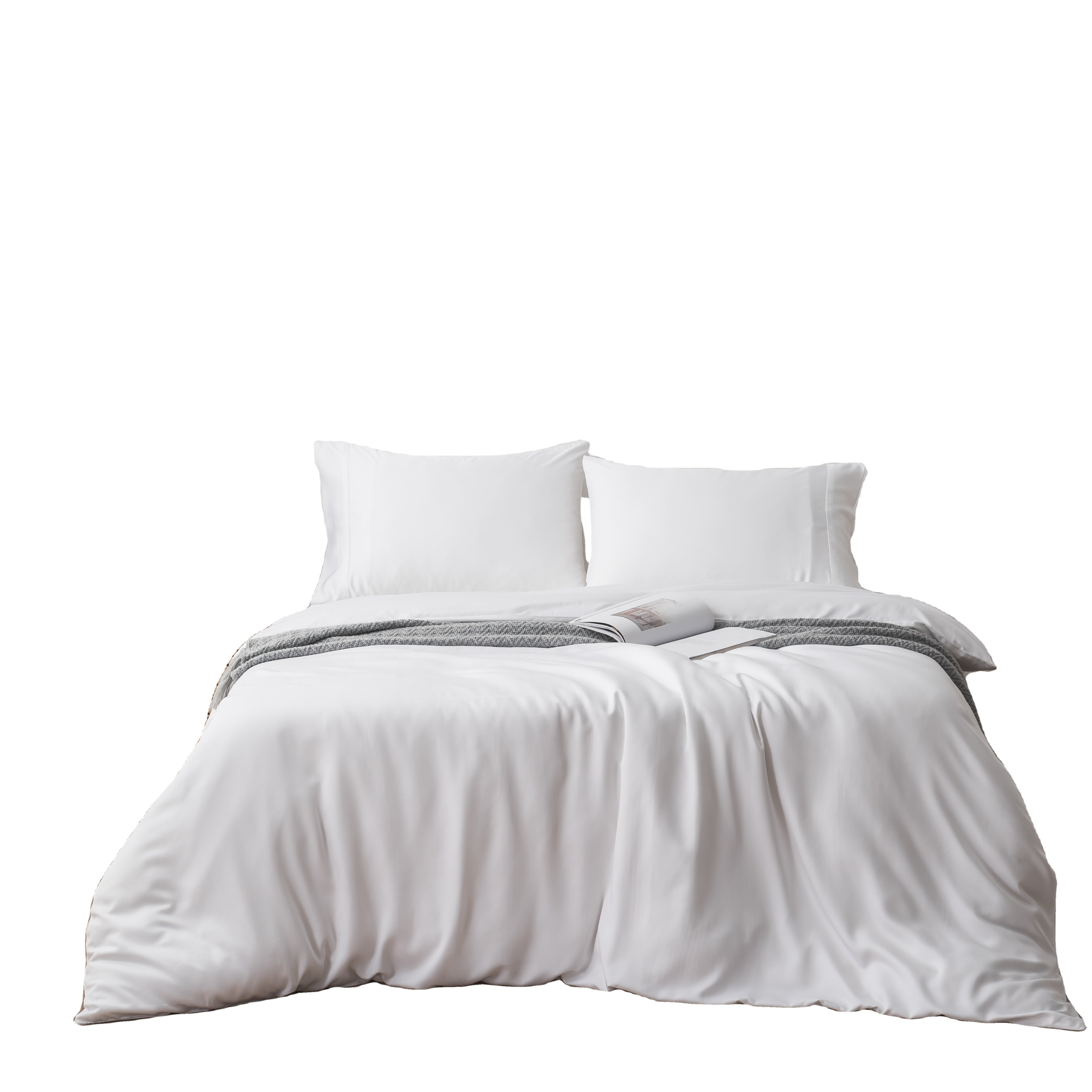 Wholesale Organic Bamboo Bedding Set Queen Twin Sizes Tencel Viscose Fabric Woven Home Wedding Adults
