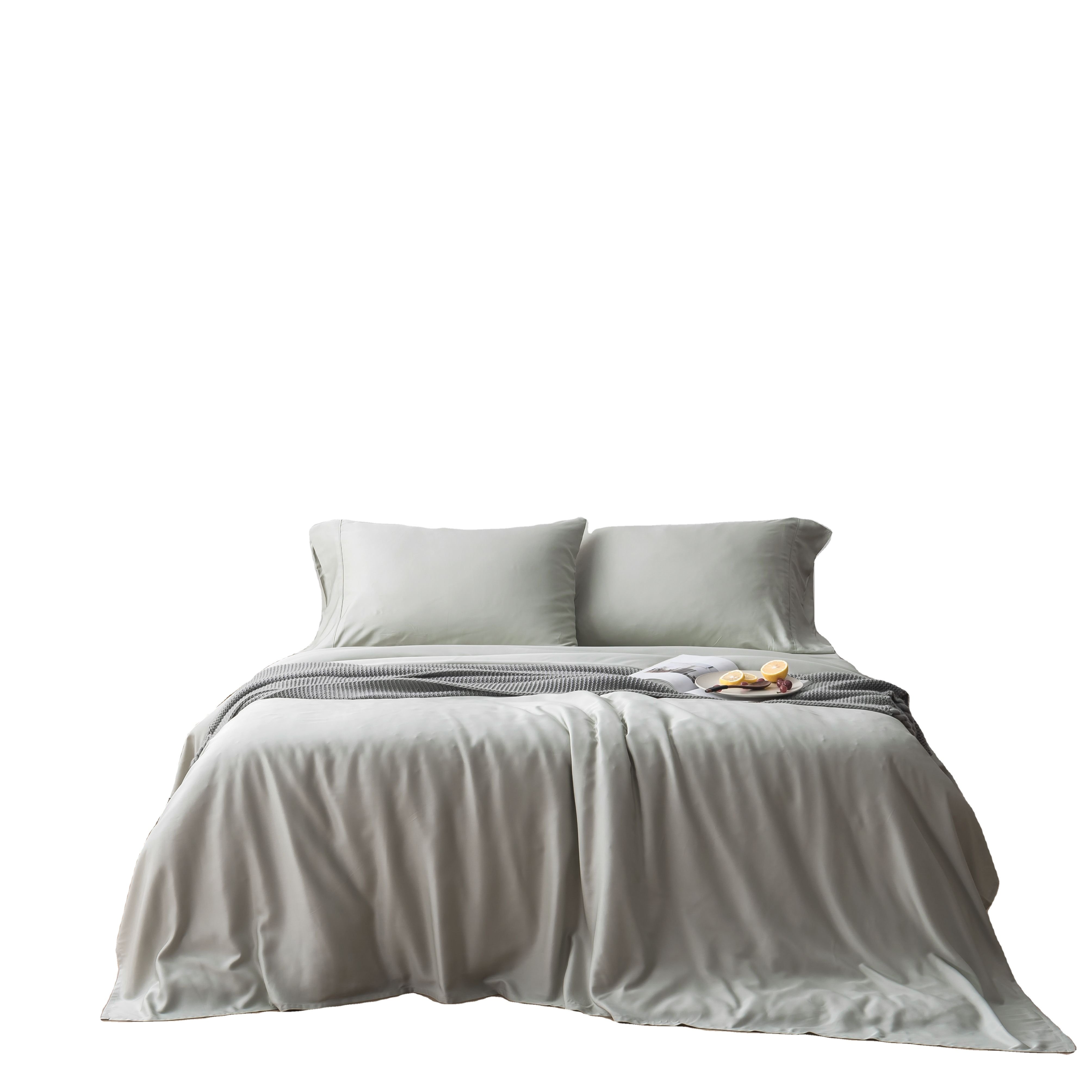 Wholesale Organic Bamboo Bedding Set Queen Twin Sizes Tencel Viscose Fabric Woven Home Wedding Adults