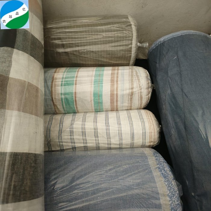 China textiles cotton linen check excellent design stock lot fabric for shirt fabric