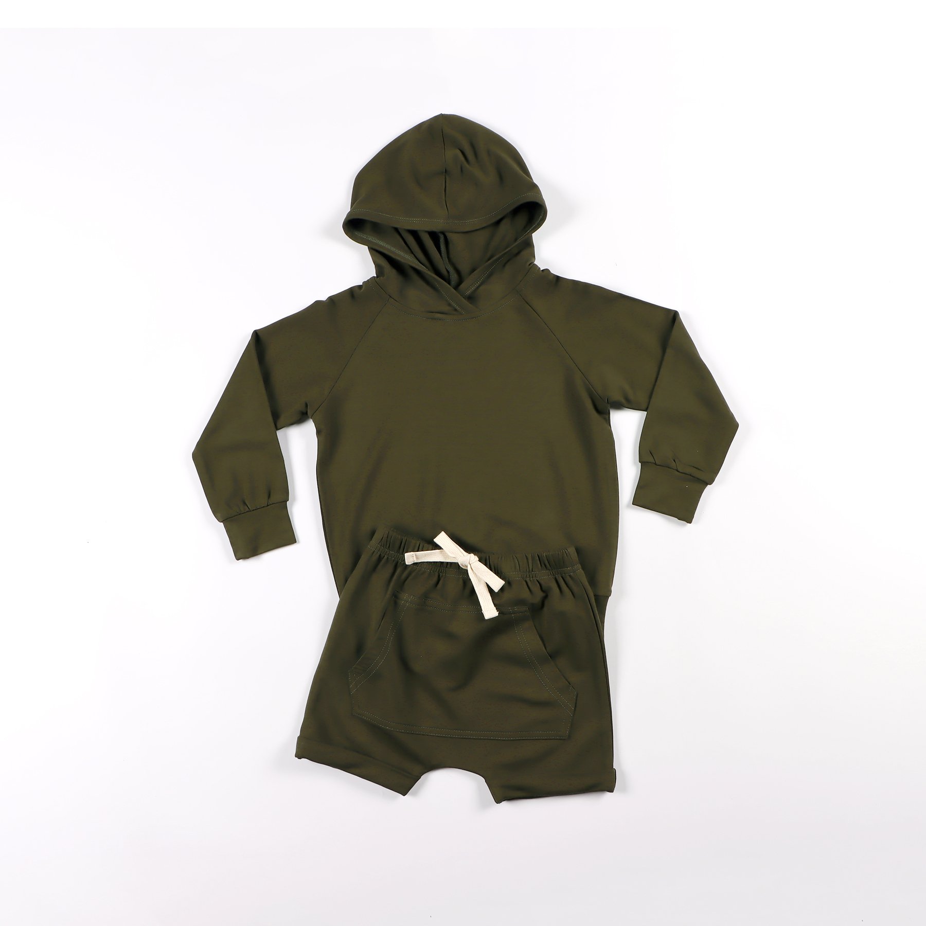Custom Organic bamboo Cotton Baby Kids Tracksuits Sport children clothes set Sweatsuit Thicker New Born Baby Hoodies Set