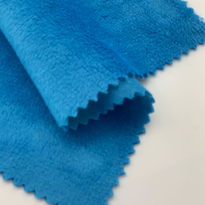 Super Soft Micro Tear-resistant Short Plush Colorful Plain Brushed Suede Velboa Fabric For Toy Garments