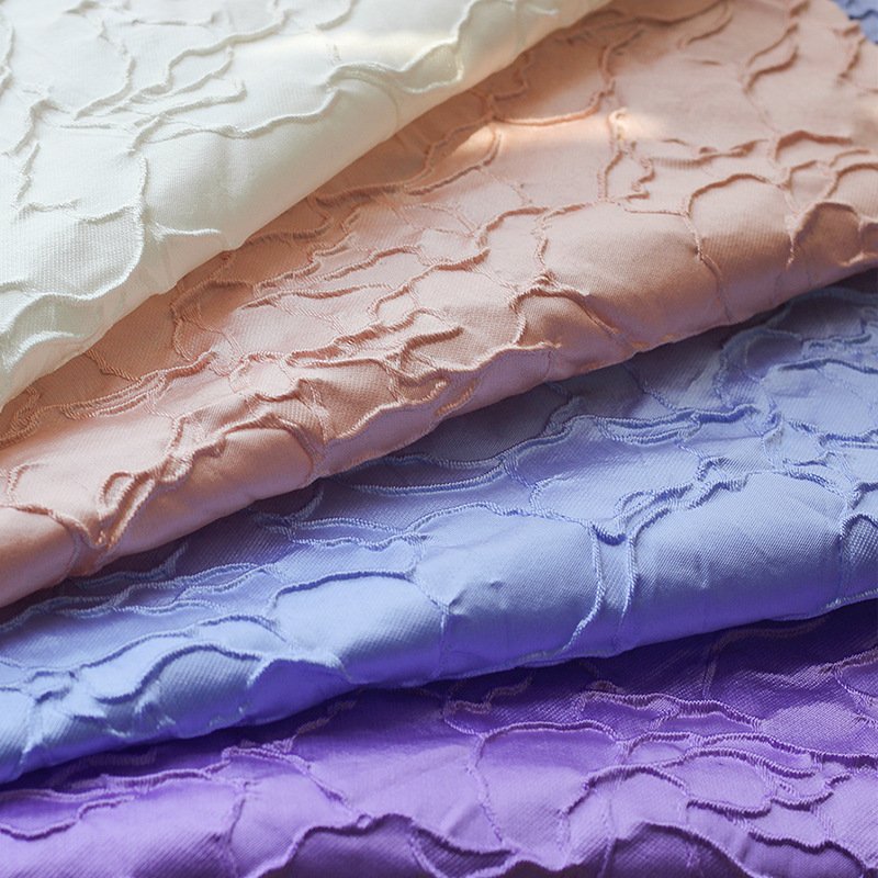 TEXTILES SUPPLIER 100%POLYESTER DESIGNER FABRIC 3D CUSTOMER JACQUARD BROCADE FABRICS FOR GARMENTS