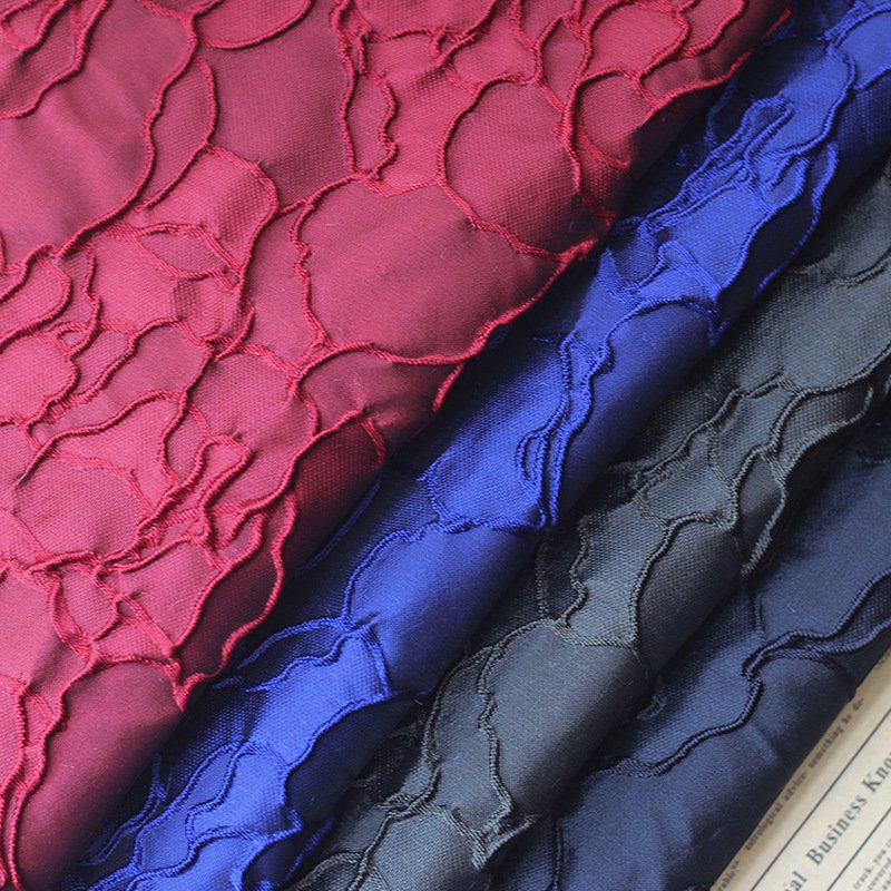 TEXTILES SUPPLIER 100%POLYESTER DESIGNER FABRIC 3D CUSTOMER JACQUARD BROCADE FABRICS FOR GARMENTS