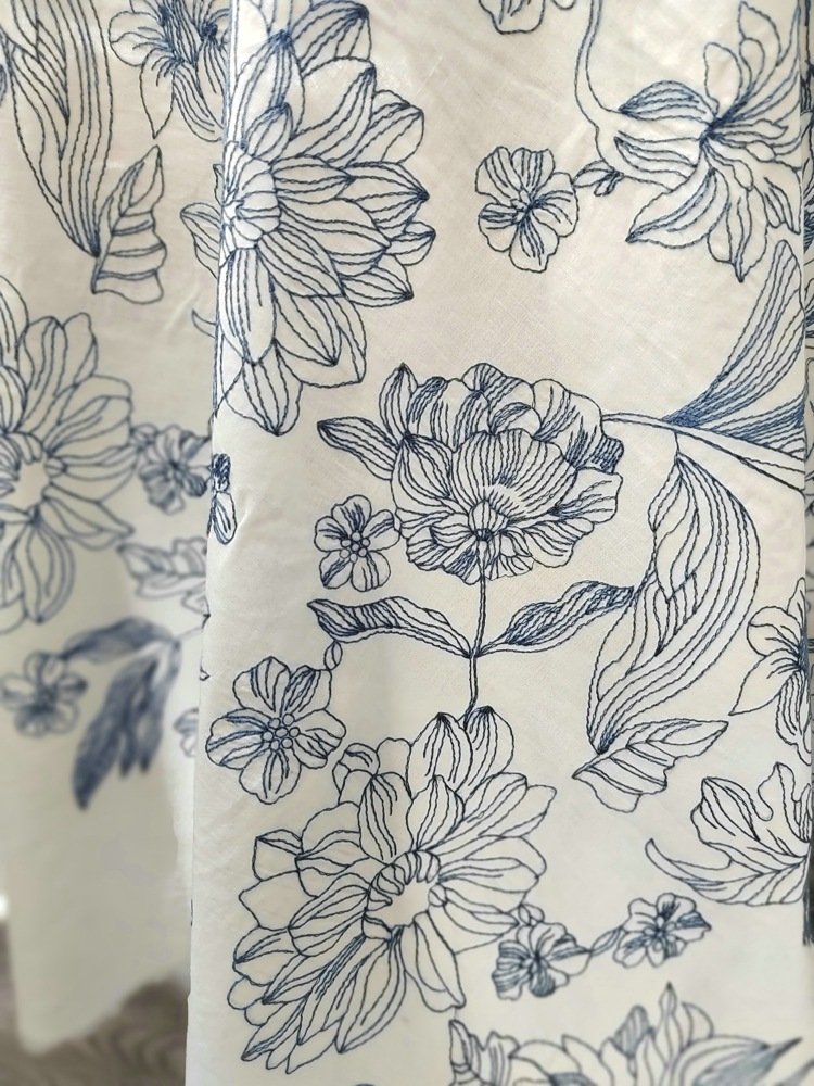 cotton linen embroidery lace fabric embroidery hollow laser garment lace fabric