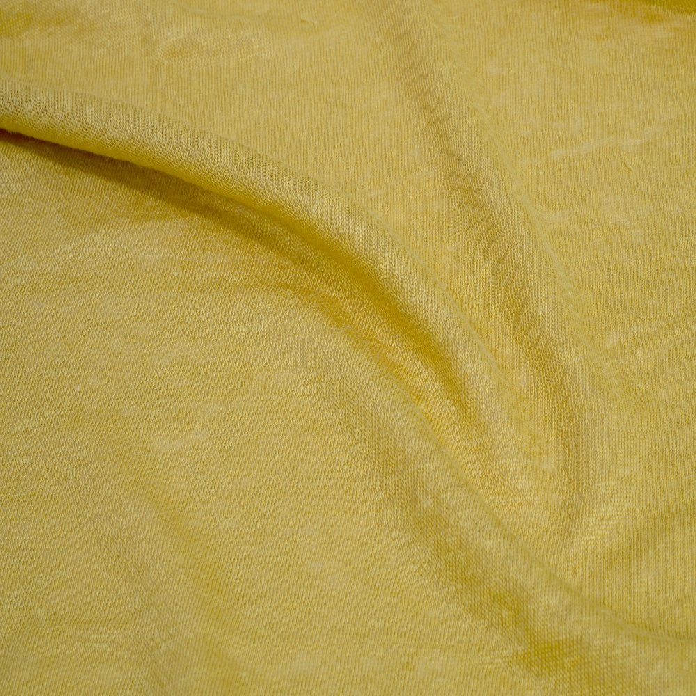 J1024 High quality new knit fabrics soft breathable 100%linen single jersey plain organic fabric for clothing