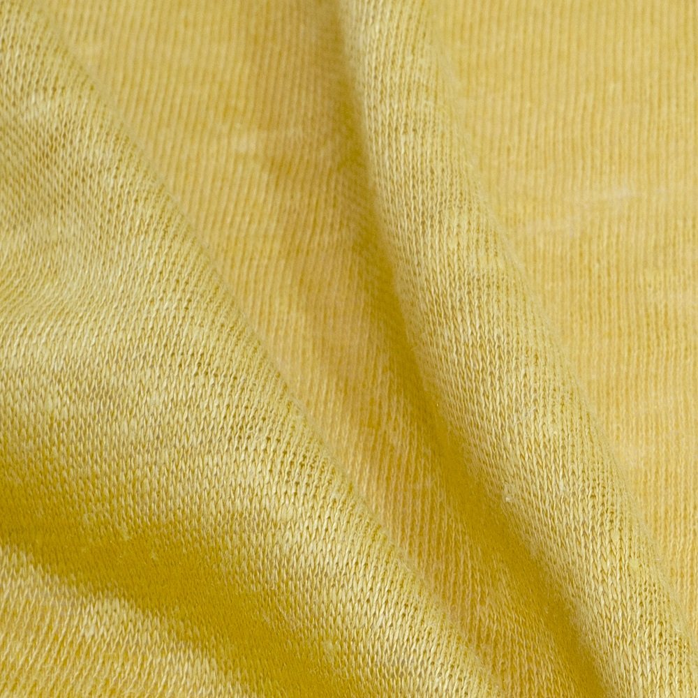 J1024 High quality new knit fabrics soft breathable 100%linen single jersey plain organic fabric for clothing