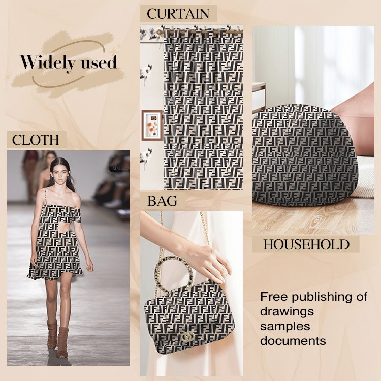 Custom Letter Design Breathable 100% Polyester woven Digital Print Fabric For Dress
