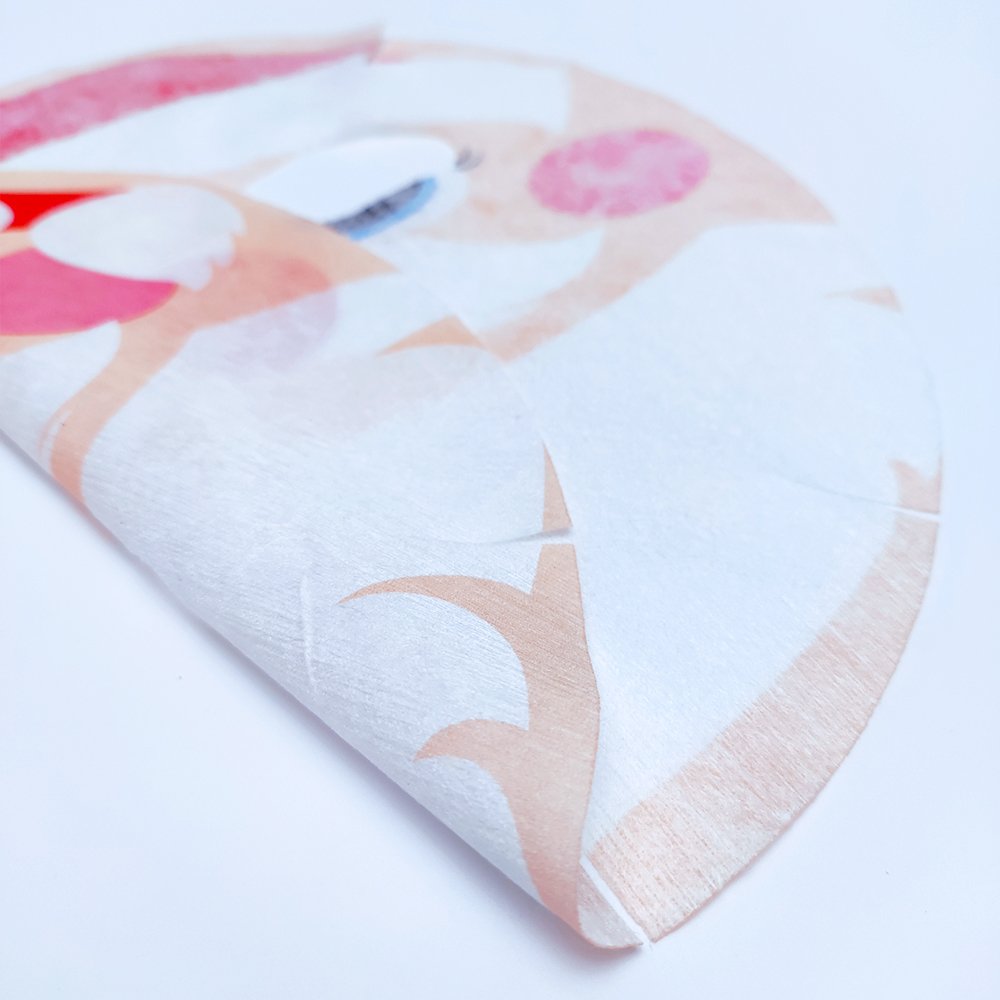 Christmas Santa Claus printed facial mask sheet Oem Non Woven Tencel Bamboo Fiber Printing Mask Sheet Diy Mask