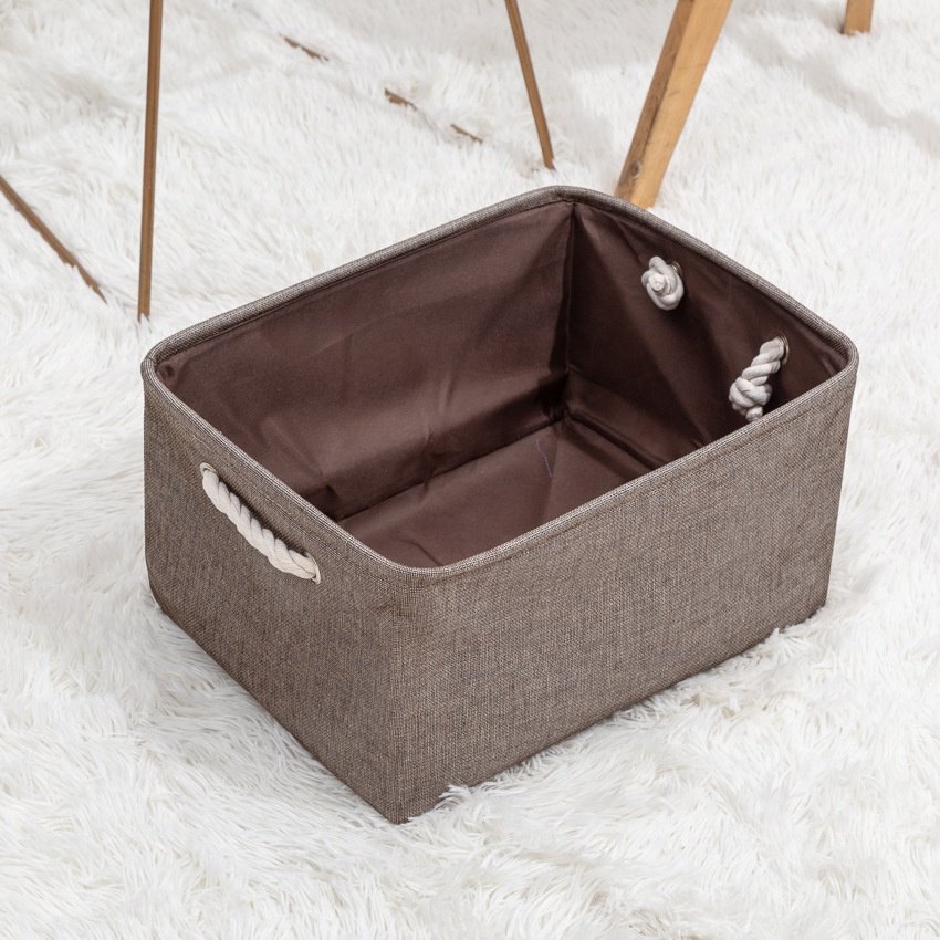 Homeplus 2024 New home use Linen Organizer Bins Canvas Organization Baskets for Organizing Closet Shelf Nursery Toy Decorative