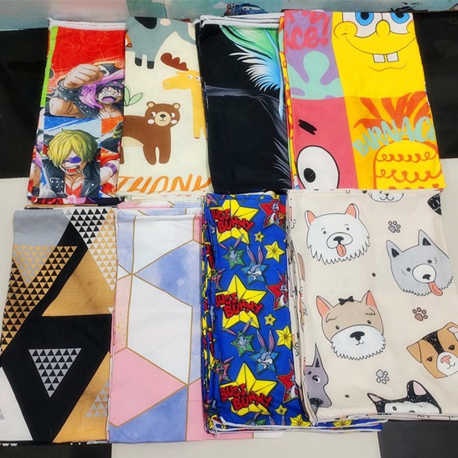 Indonesia market 90gsm brushed microfiber polyester bed fabrics printed bedsheet fabric in roll packing