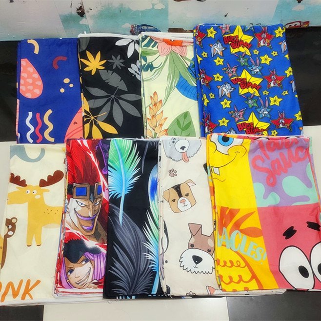 Indonesia market 90gsm brushed microfiber polyester bed fabrics printed bedsheet fabric in roll packing