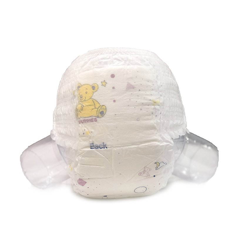 China Exporter Disposable Bamboo Fiber Print Adult Pants Style Kid Baby Diaper for Austria