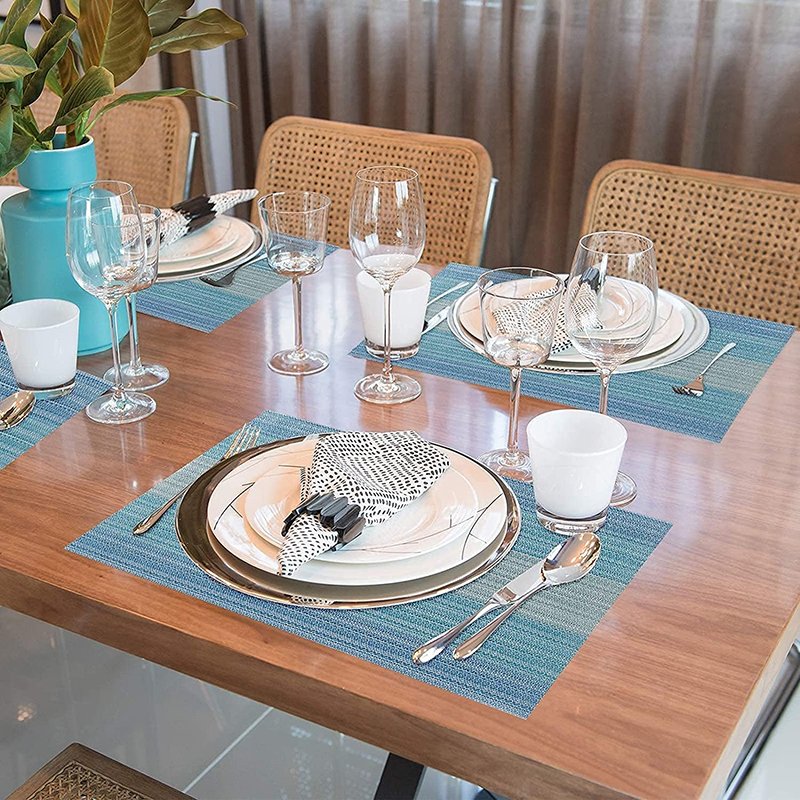 Round Placemat Brown Cotton Placemat Round Blue Elegance Cotton Circle Placemat Table Decor
