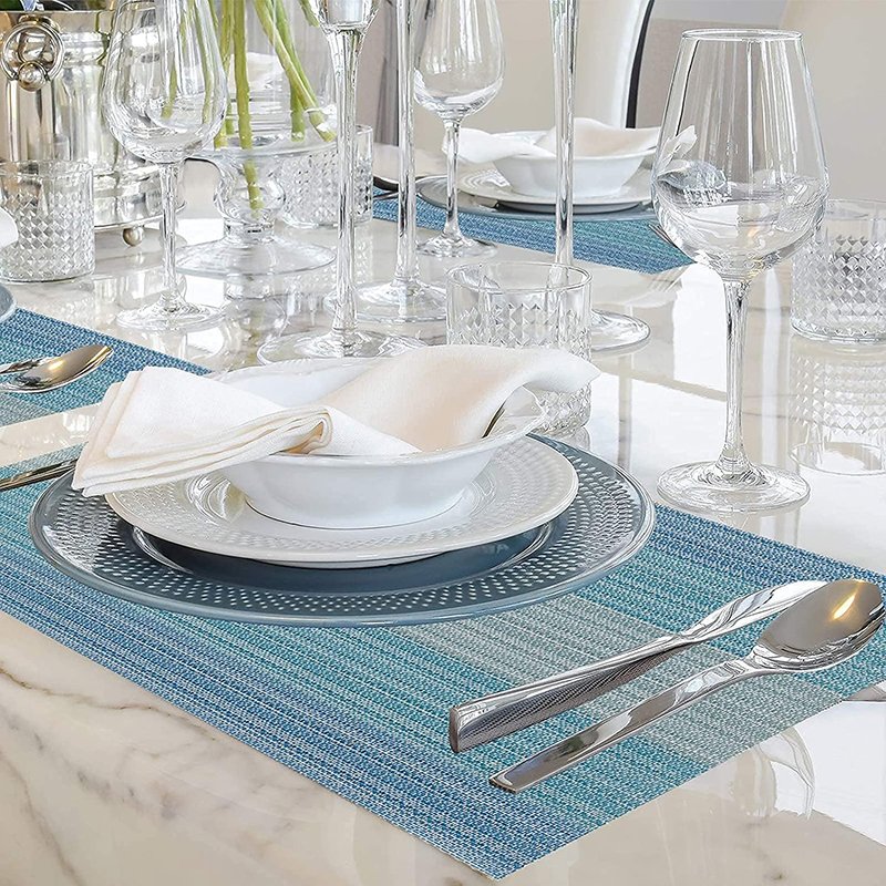 Round Placemat Brown Cotton Placemat Round Blue Elegance Cotton Circle Placemat Table Decor