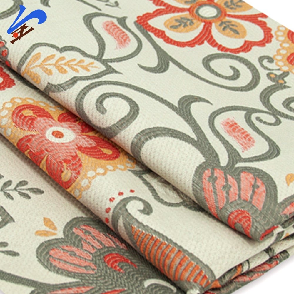 Jindian Brand Custom OEM ODM 100% Polyester Fabric Upholstery Curtain Sofas Use Jacquard Fabric