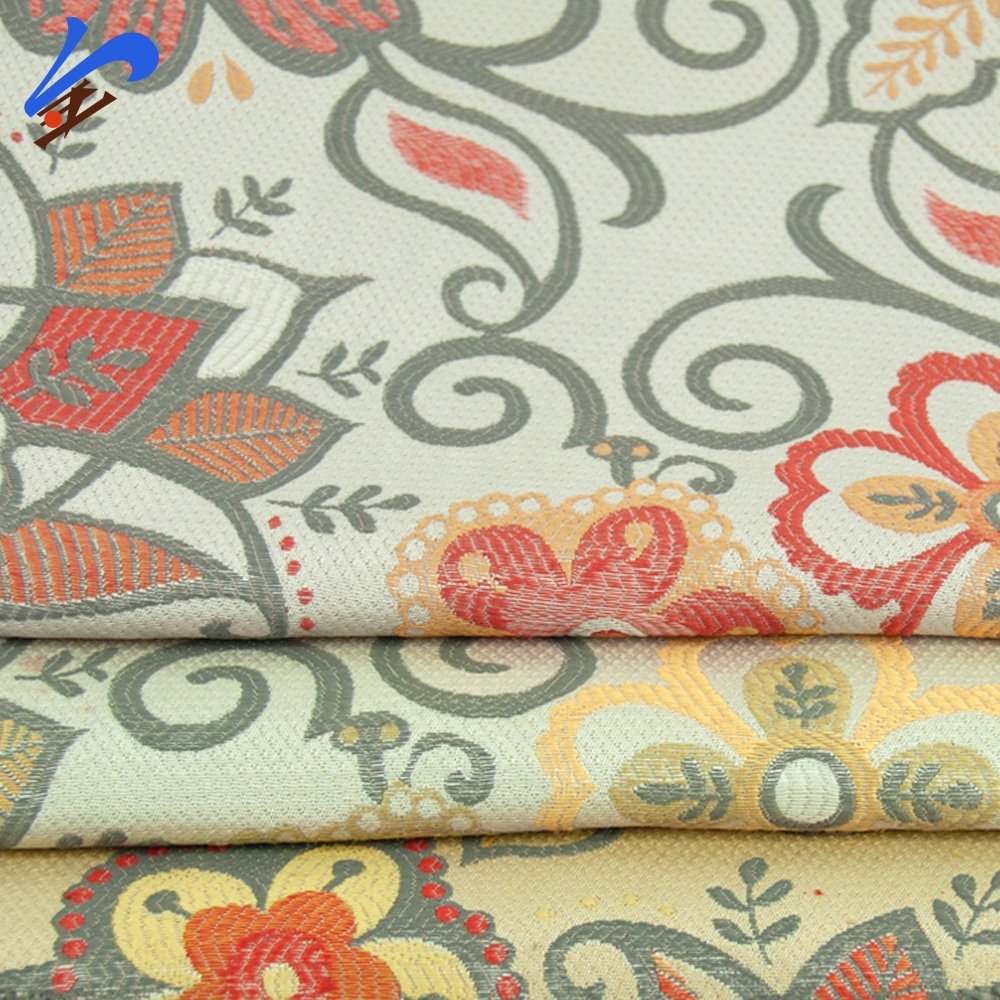 Jindian Brand Custom OEM ODM 100% Polyester Fabric Upholstery Curtain Sofas Use Jacquard Fabric