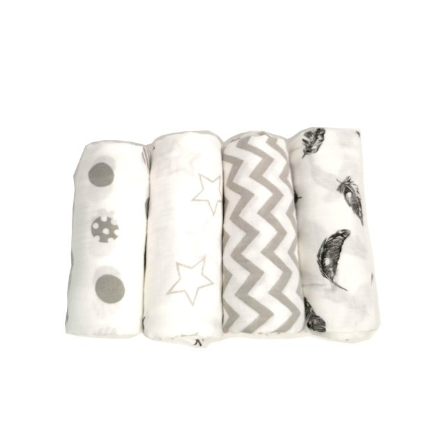 70% Bamboo 30% Cotton Muslin Newborn Infant Swaddle Receiving Blanket Wrap