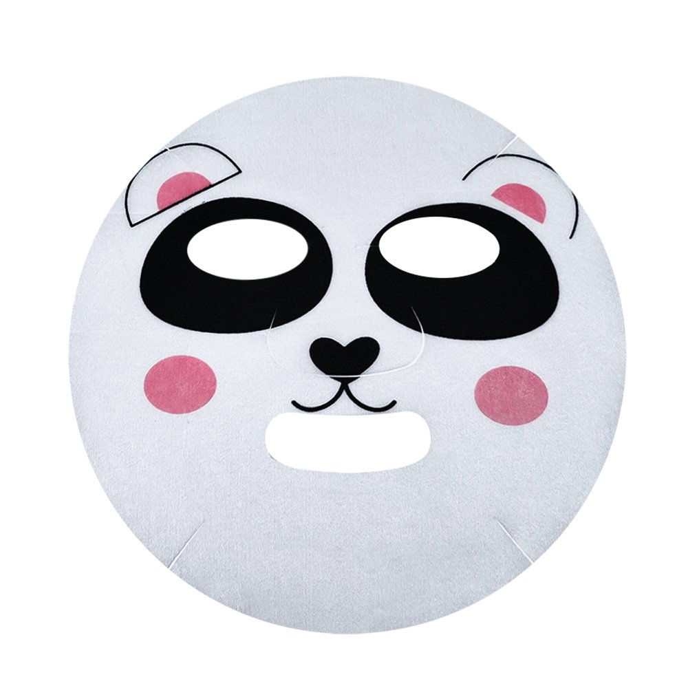 Panda Animal Printing Facial Mask Sheet No Liquid Dry Facial Mask Sheet Custom Printed Facial Mask Cloth Material