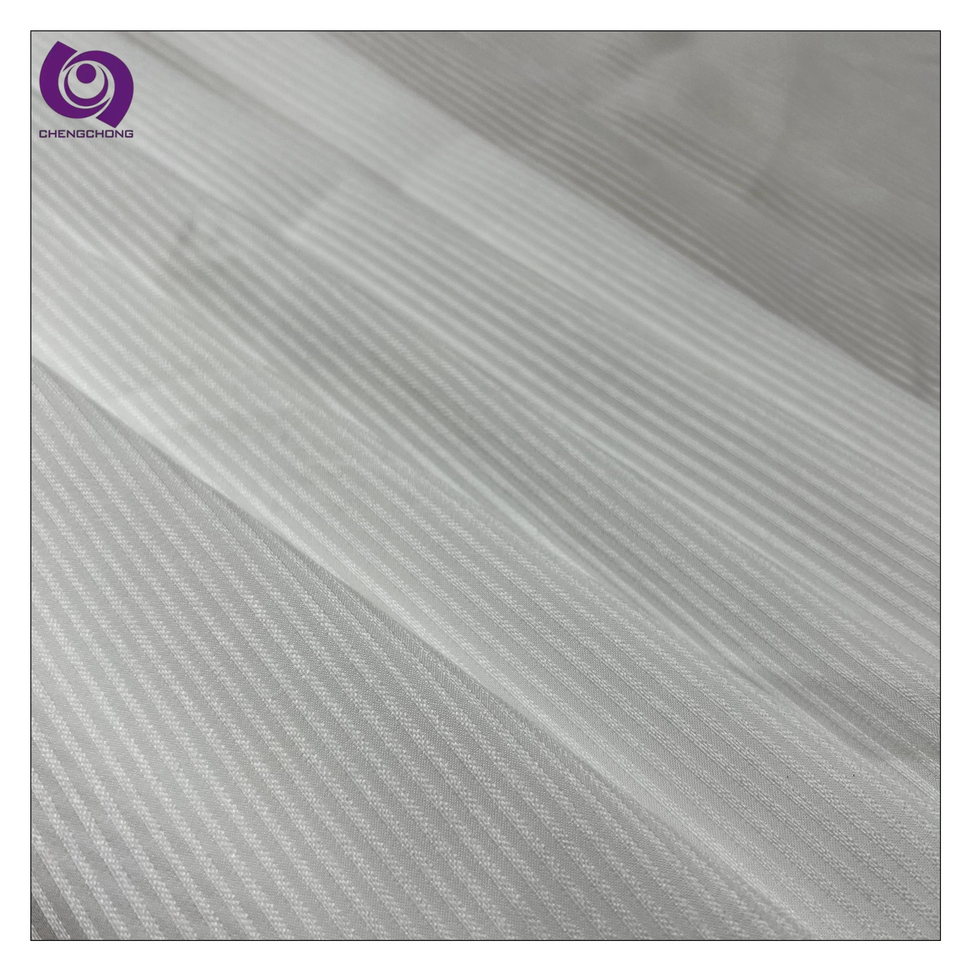 Manufactory Wholesale Polyester Dyed Sheer Curtain Fabric Wide Width Soft Fabric For Living Room