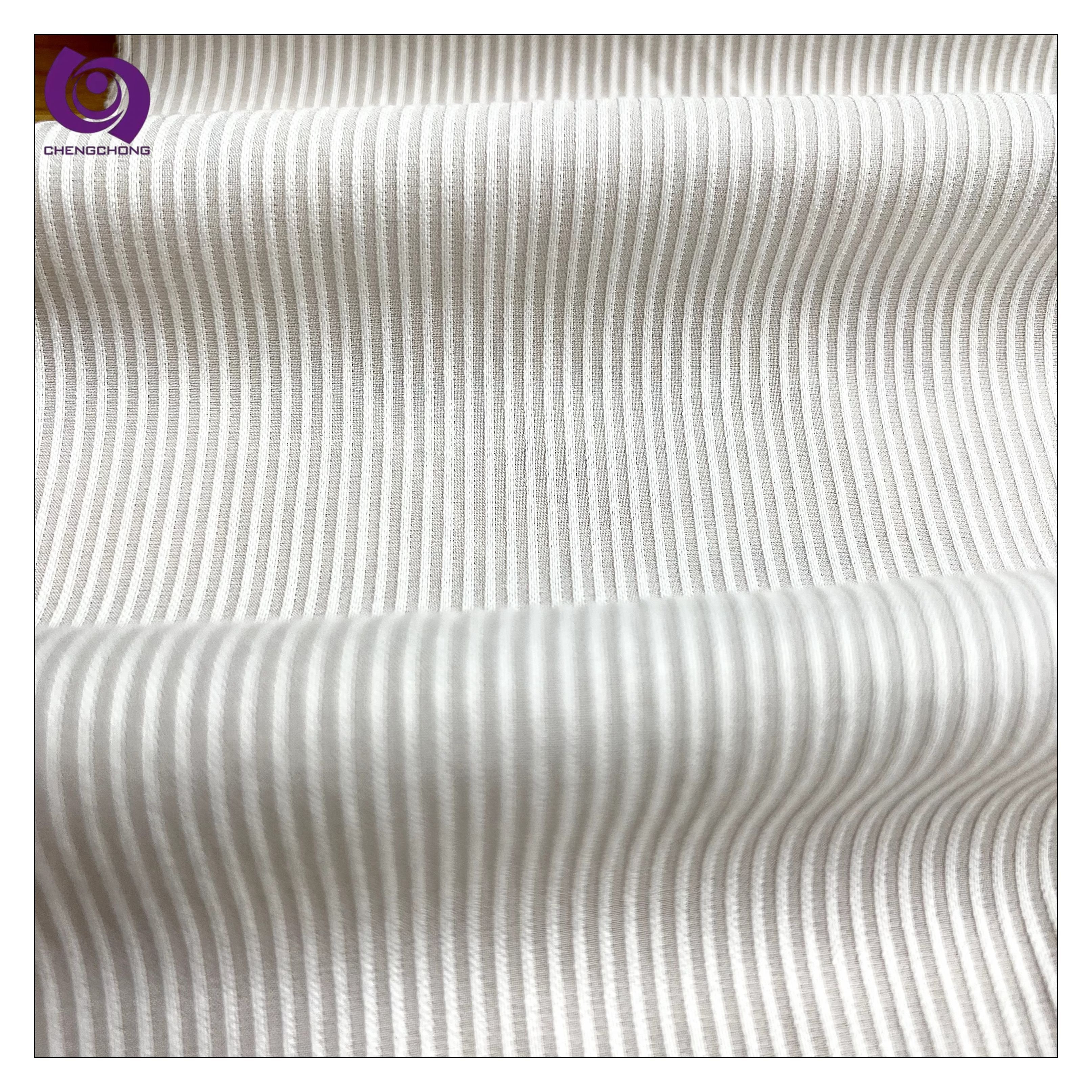 Manufactory Wholesale Polyester Dyed Sheer Curtain Fabric Wide Width Soft Fabric For Living Room